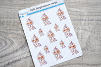 Foxy's unicorn onesie decorative planner sticker
