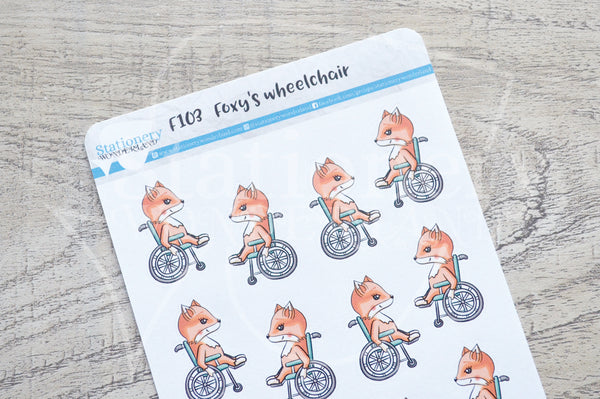 Foxy's wheelchair functional planner stickers