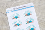 Supertired Foxy functional planner stickers