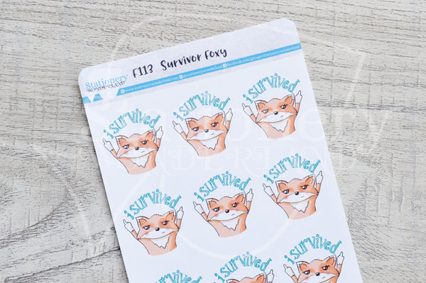 Survivor Foxy functional planner stickers