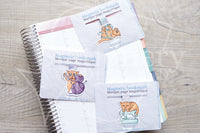 Foxy's crafting kitty magnetic bookmark, Foxy ginger cat bookmark