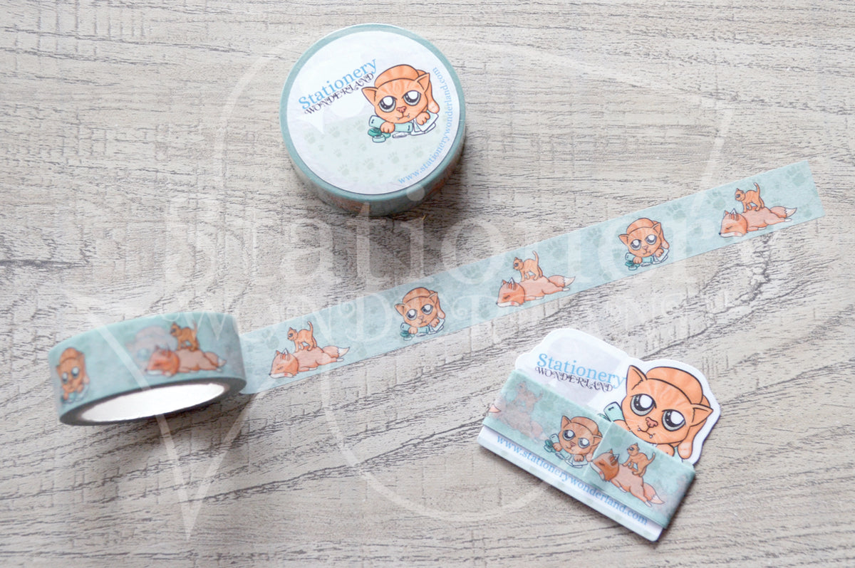 Fairy Foxy hand-drawn rose gold foil accents washi tape - Washi roll –  Stationery Wonderland