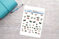 Sushi Printable Decorative Stickers
