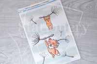 Foxy's dandelion full page cover up stickers - Hobonichi weeks, cousin, A5 and A6