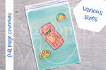 Sea, fox and fun Foxy full page cover up stickers - Hobonichi weeks, cousin, A5 and A6