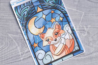 Art Nouveau Foxy full page cover up stickers - Hobonichi weeks, cousin, A5 and A6
