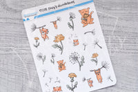 Foxy's dandelion decorative planner stickers