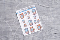 Charging battery Foxy decorative planner stickers - Foxy's Sassy End of the Year