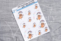 Day dreaming Kitty decorative planner stickers - Foxy's Sassy End of the Year