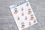 Day dreaming Kitty decorative planner stickers - Foxy's Sassy End of the Year
