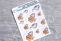 Nourish yourself Kitty decorative planner stickers - Foxy's Sassy End of the Year