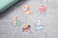 Foxy's BBQ die cuts - Grill Foxy embellishments
