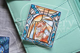 Art Nouveau Foxy die cuts - Stained glass Foxy embellishments