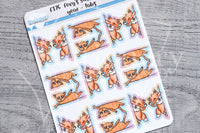 Foxy and Kitty vinyl side/top tabs - functional planner stickers - Foxy's Sassy End of the Year