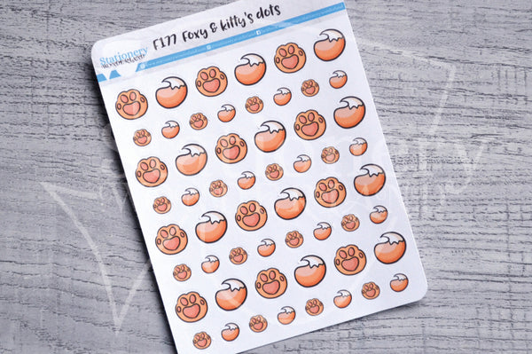 Foxy & Kitty's dots functional planner stickers