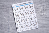 Foxy's thumb up/down functional planner stickers