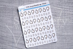 Foxy's thumb up/down functional planner stickers