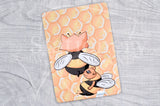 Bee Foxy clear laminated folder - Hobonichi weeks, original A6, cousin A5, B6 and quarter size planner pocket