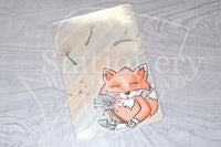Foxy's dandelion clear laminated folder - Hobonichi weeks, original A6, cousin A5, B6 and quarter size planner pocket