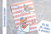 Sailor Foxy clear laminated folder - Hobonichi weeks, original A6, cousin A5, B6 and quarter size planner pocket