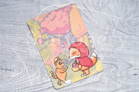 Little Red Ridding Hood Foxy clear laminated folder - Hobonichi weeks, original A6, cousin A5, B6 and quarter size planner pocket