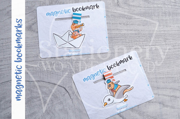 Sailor Foxy magnetic bookmark, sailing Foxy bookmark
