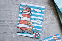 Sailor Foxy hand-drawn journaling cards for memory planners 3x4"
