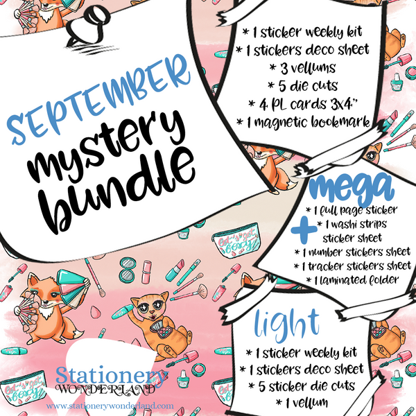 September Mystery Bundle - Hobonichi weeks, original, cousin, TN, Standard Vertical