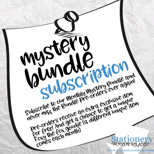 NEW SUBSCRIPTION - Monthly Mystery Bundle - Hobonichi weeks, original, cousin, TN, Standard Vertical