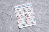 Foxy's BBQ weekly tracker functional planner stickers