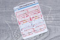 Toonish love Foxy weekly tracker functional planner stickers