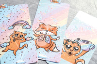 Foxy's Sassy End of the Year washi cards set - Washi sampler cards