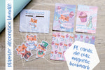 Planner decoration bundle - Foxy in Wonderland, Alice - PL cards, die cuts and magnetic bookmark