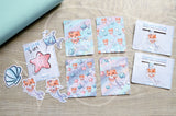 Planner decoration bundle - Foxy's under the sea - PL cards, die cuts and magnetic bookmark