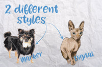Draw my fur baby - Custom hand drawn pet stickers