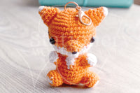 Foxy the fox planner charm, hand crocheted Foxy charm