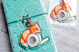 Foxy stationery washi cutter charm - Acrylic washi cutter charm