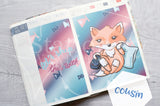 Let's pretend Foxy daily or weekly cover up stickers - Hobonichi weeks, cousin, A5 and A6