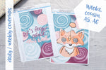 Let's forget Foxy daily or weekly cover up stickers - Hobonichi weeks, cousin, A5 and A6