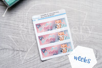 Let's skip Foxy daily or weekly cover up stickers - Hobonichi weeks, cousin, A5 and A6