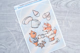 Foxy's PJ de soirée full page cover up stickers - Hobonichi weeks, cousin, A5 and A6