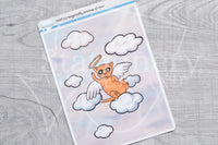 Angel Kitty full page cover up stickers - Hobonichi weeks, cousin, A5 and A6