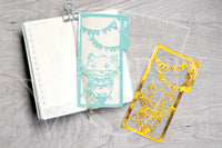 Foxy's full mouth fanions clear dashboard - Hobonichi weeks, original A6, cousin A5 and B6
