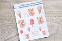 Salty Foxy, Foxy gets an ice cream decorative planner stickers