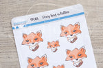 Foxy has a tattoo decorative planner stickers