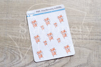 Foxy throwing confettis decorative planner stickers
