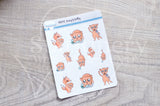 Foxy's kitty decorative planner stickers