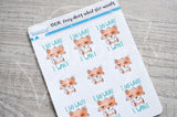 Foxy does what she wants decorative planner stickers