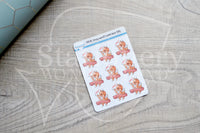 Foxy won't calm her tits decorative planner stickers