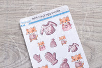 Foxy's ugly sweater decorative planner stickers